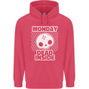 Monday Dead Inside Work Skull Childrens Kids Hoodie Heliconia
