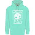 Monday Dead Inside Work Skull Childrens Kids Hoodie Peppermint