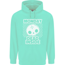 Monday Dead Inside Work Skull Childrens Kids Hoodie Peppermint