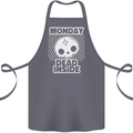 Monday Dead Inside Work Skull Cotton Apron 100% Organic Steel