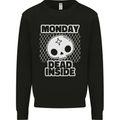 Monday Dead Inside Work Skull Kids Sweatshirt Jumper Black