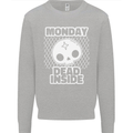 Monday Dead Inside Work Skull Kids Sweatshirt Jumper Sports Grey
