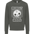 Monday Dead Inside Work Skull Kids Sweatshirt Jumper Storm Grey