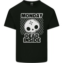 Monday Dead Inside Work Skull Kids T-Shirt Childrens Black