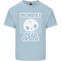 Monday Dead Inside Work Skull Kids T-Shirt Childrens Light Blue