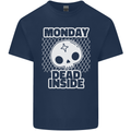 Monday Dead Inside Work Skull Kids T-Shirt Childrens Navy Blue