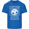 Monday Dead Inside Work Skull Kids T-Shirt Childrens Royal Blue
