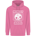 Monday Dead Inside Work Skull Mens 80% Cotton Hoodie Azelea
