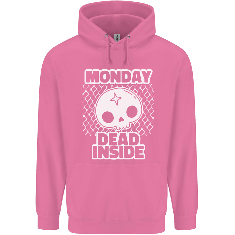 Monday Dead Inside Work Skull Mens 80% Cotton Hoodie Azelea