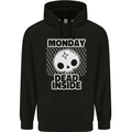 Monday Dead Inside Work Skull Mens 80% Cotton Hoodie Black