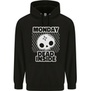Monday Dead Inside Work Skull Mens 80% Cotton Hoodie Black