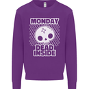 Monday Dead Inside Work Skull Mens Sweatshirt Jumper Purple