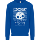 Monday Dead Inside Work Skull Mens Sweatshirt Jumper Royal Blue