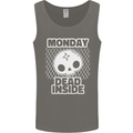 Monday Dead Inside Work Skull Mens Vest Tank Top Charcoal