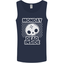 Monday Dead Inside Work Skull Mens Vest Tank Top Navy Blue