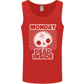 Monday Dead Inside Work Skull Mens Vest Tank Top Red