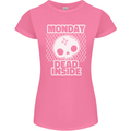 Monday Dead Inside Work Skull Womens Petite Cut T-Shirt Azalea
