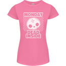 Monday Dead Inside Work Skull Womens Petite Cut T-Shirt Azalea