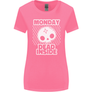Monday Dead Inside Work Skull Womens Wider Cut T-Shirt Azalea