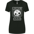 Monday Dead Inside Work Skull Womens Wider Cut T-Shirt Black