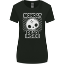 Monday Dead Inside Work Skull Womens Wider Cut T-Shirt Black