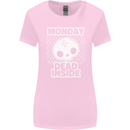 Monday Dead Inside Work Skull Womens Wider Cut T-Shirt Light Pink
