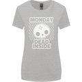 Monday Dead Inside Work Skull Womens Wider Cut T-Shirt Sports Grey