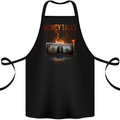 Money Talks Burning Cash Hustle Skull Cotton Apron 100% Organic Black