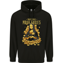 Money Talks Mona Lisa Smiles Cash Hustle Childrens Kids Hoodie Black