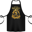 Money Talks Mona Lisa Smiles Cash Hustle Cotton Apron 100% Organic Black