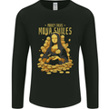 Money Talks Mona Lisa Smiles Cash Hustle Mens Long Sleeve T-Shirt Black