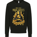 Money Talks Mona Lisa Smiles Cash Hustle Mens Sweatshirt Jumper Black