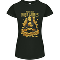 Money Talks Mona Lisa Smiles Cash Hustle Womens Petite Cut T-Shirt Black