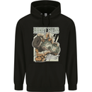 Money Talks Skeleton Hand Cash Hustle Mens 80% Cotton Hoodie Black