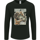 Money Talks Skeleton Hand Cash Hustle Mens Long Sleeve T-Shirt Black