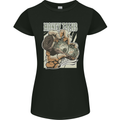 Money Talks Skeleton Hand Cash Hustle Womens Petite Cut T-Shirt Black