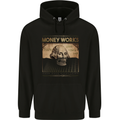Money Works Cash Over Everything Hustle Childrens Kids Hoodie Black