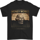 Money Works Cash Over Everything Hustle Mens T-Shirt 100% Cotton Black