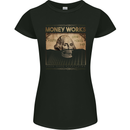Money Works Cash Over Everything Hustle Womens Petite Cut T-Shirt Black