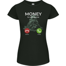 Money is Calling Hustle Womens Petite Cut T-Shirt Black