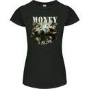 Money is My Jam Cash Hustle Womens Petite Cut T-Shirt Black