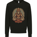 Monkey Guardian Religion Meditaition Yoga Kids Sweatshirt Jumper Black