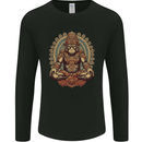 Monkey Guardian Religion Meditaition Yoga Mens Long Sleeve T-Shirt Black