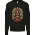 Monkey Guardian Religion Meditaition Yoga Mens Sweatshirt Jumper Black