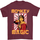 Monkey Magic Japanese Fantasy Retro MMA Mens T-Shirt 100% Cotton Maroon