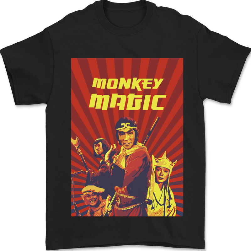 Monkey Magic Poster Mens T-Shirt 100% Cotton Black