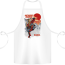 Monkey Magic Retro 70s Martial Arts TV Cotton Apron 100% Organic White