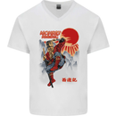 Monkey Magic Retro 70s Martial Arts TV Mens V-Neck Cotton T-Shirt White