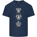 Monkeys See Hear Resist All Evil Chimp Mens Cotton T-Shirt Tee Top Navy Blue