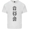 Monkeys See Hear Resist All Evil Chimp Mens Cotton T-Shirt Tee Top White
